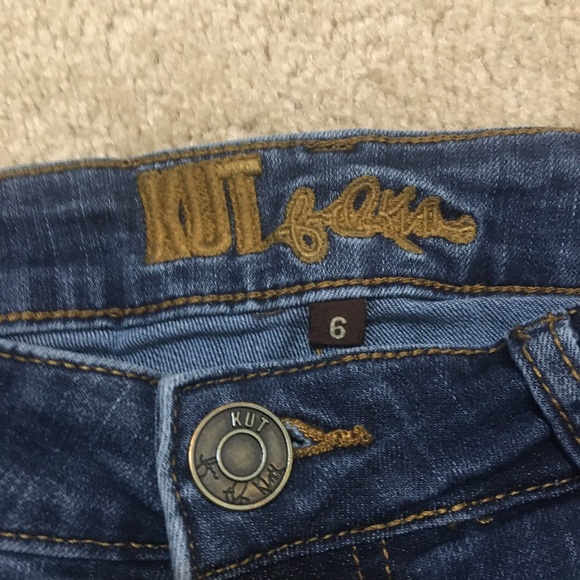 Kut From The Kloth KFTK Boyfriend Jeans Stretch Medium Wash Blue Denim Size 6 - Picture 7 of 11